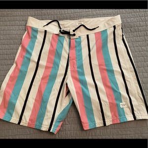 Duvin Boardshort Swim Trunks 36 large Striped